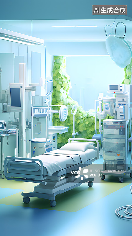 【AI数字艺术】医院治疗室插画图片素材