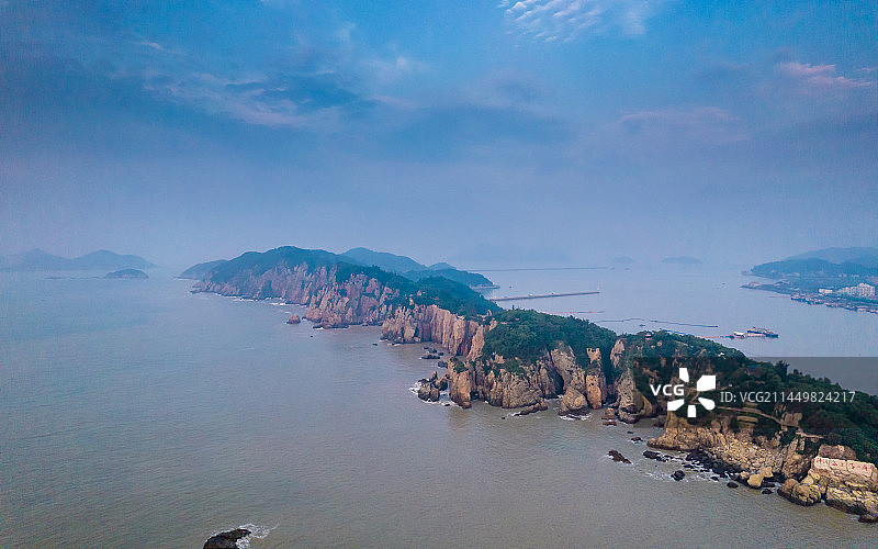 温州洞头，半屏山，日落图片素材