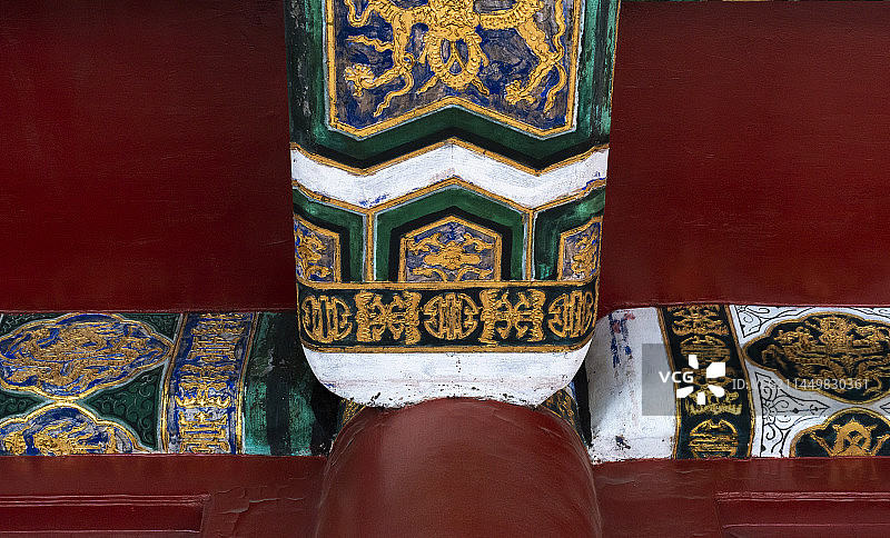 沈阳故宫雕梁画栋图片素材