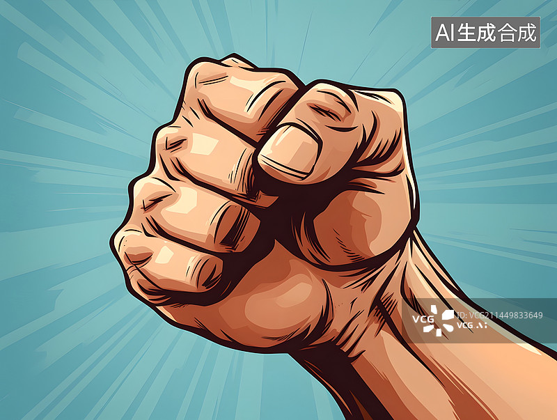 【AI数字艺术】重拳出击图片素材