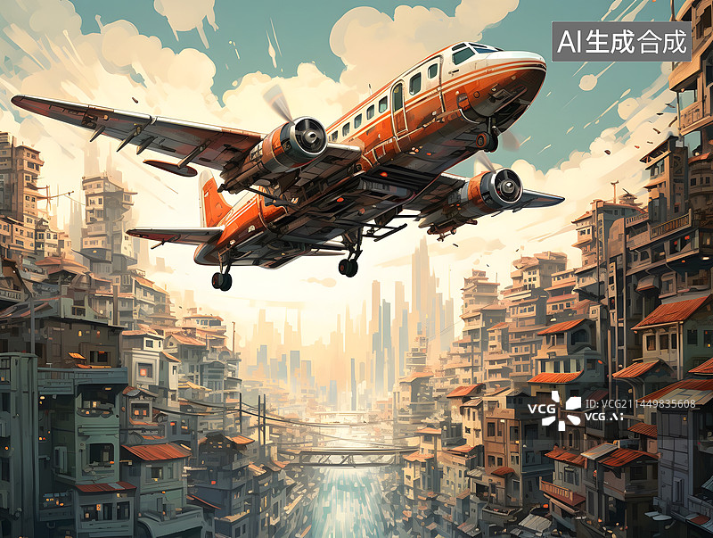 【AI数字艺术】逃离城市图片素材