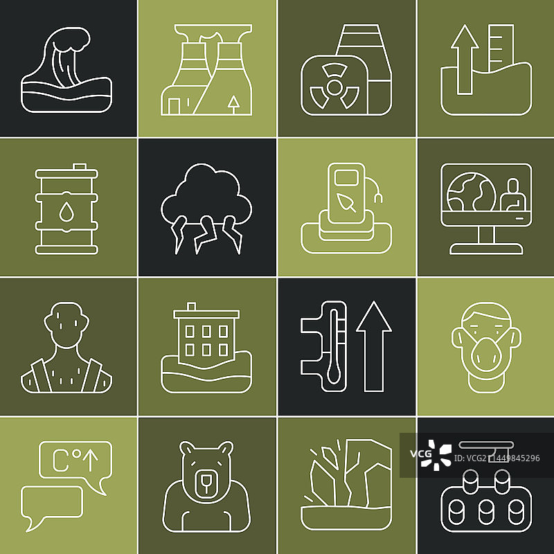 防护面罩中的森林砍伐面孔线条图片素材