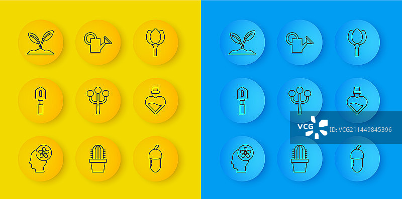 铁锹花卉人头线条设计图片素材