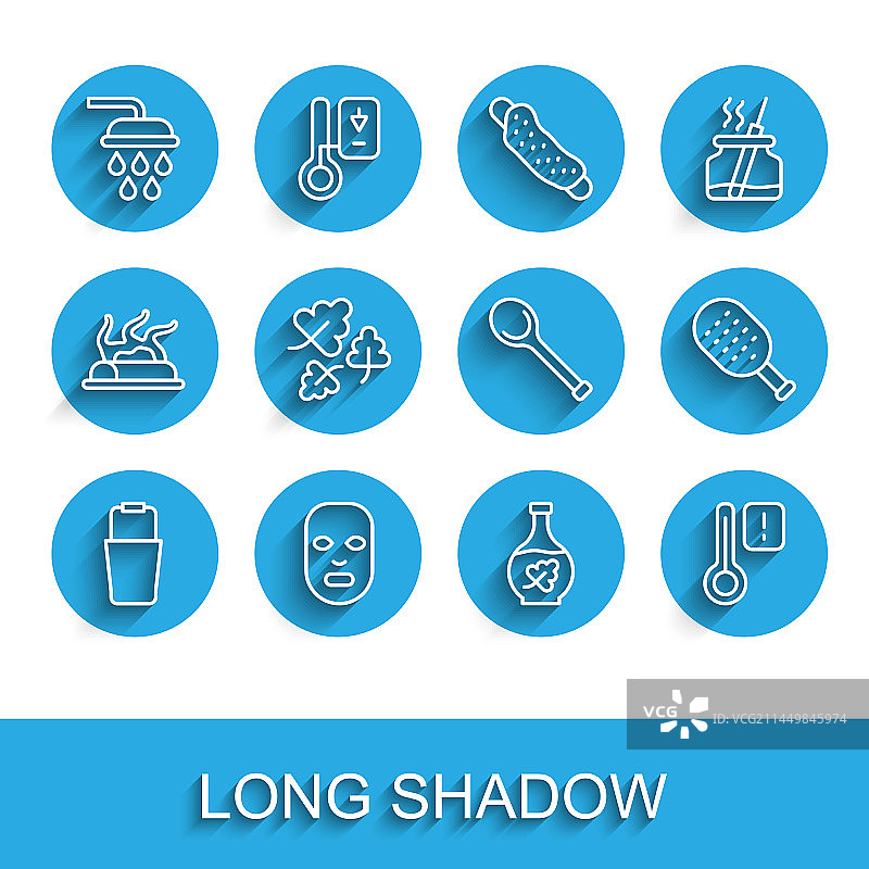 桑拿桶与面膜连线设计图片素材