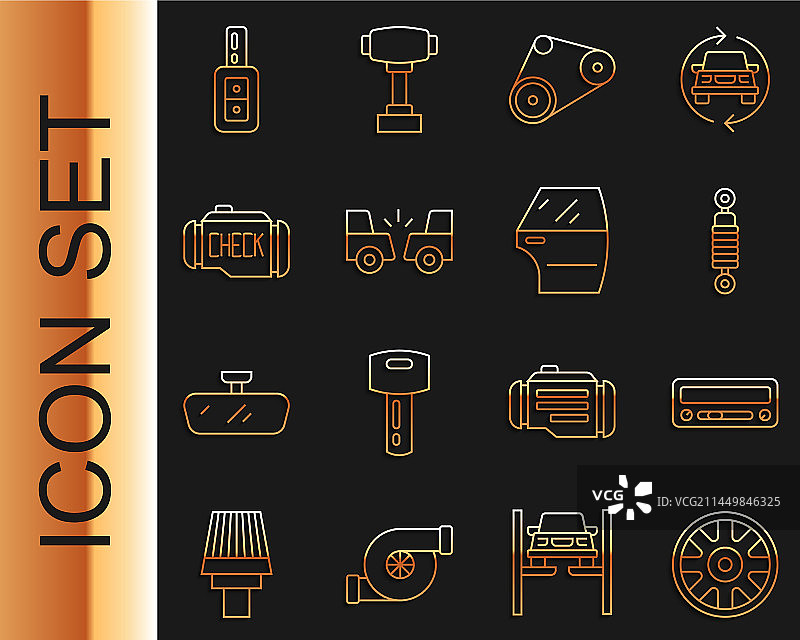 汽车合金轮毂汽车音响减震器图片素材