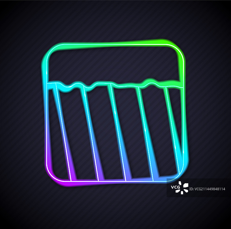 发光霓虹线地面图标图片素材