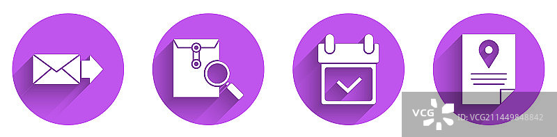 带放大镜的信封图片素材