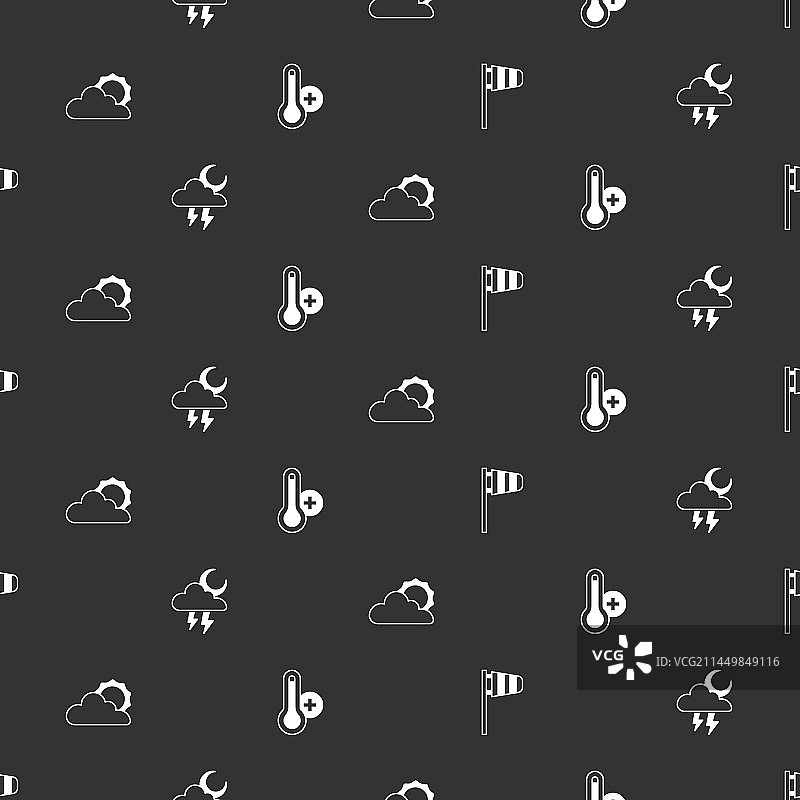 圆锥风向袋风向标暴风雨太阳和云朵素材图片素材