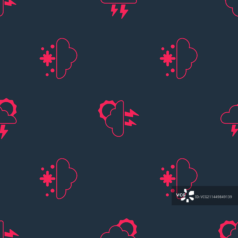 无缝雪暴云图案图片素材