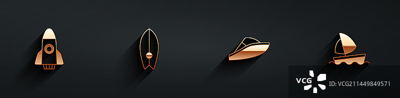 火箭、冲浪板、快艇和游艇图片素材