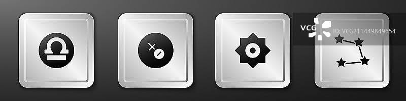 天秤座金星符号流星图片素材