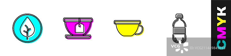 茶叶茶包杯子套装图片素材