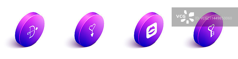 2.5D弓箭女性符号套装图片素材