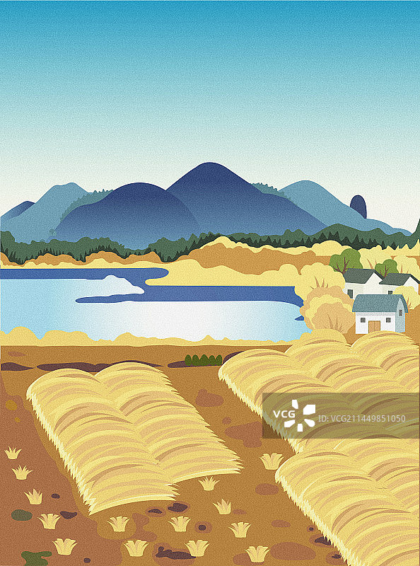 处暑节气粘贴海报（无人）图片素材