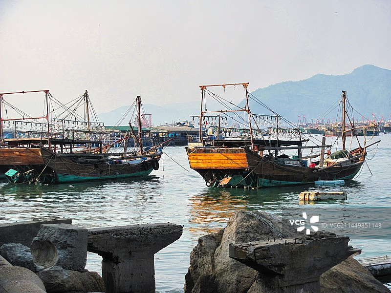 深圳南澳斜吓村避风港湾图片素材