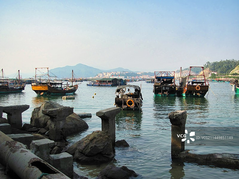 深圳南澳斜吓村避风港湾图片素材