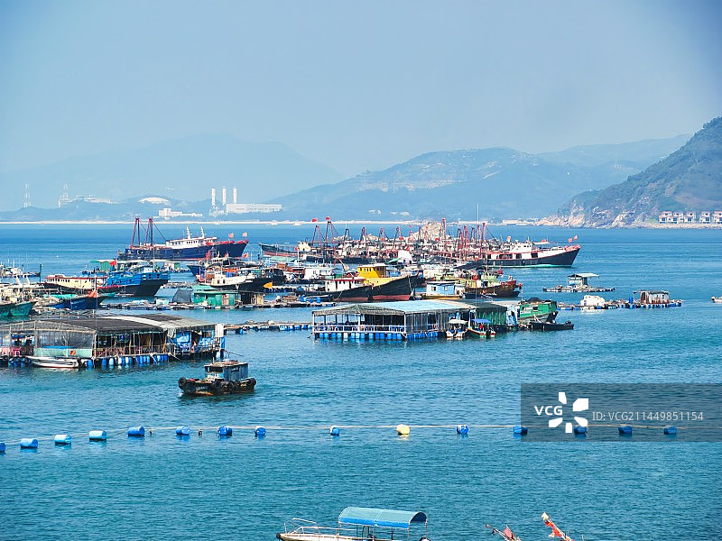 深圳南澳斜吓村避风港湾图片素材