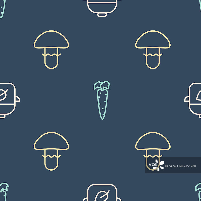 纯素饮食：蘑菇与胡萝卜图片素材