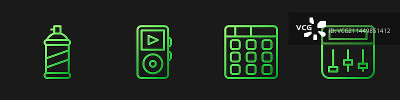 线性鼓机音乐油漆喷雾罐图片素材