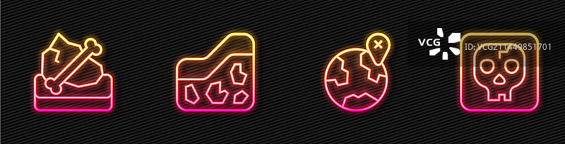 地球仪上的线条定位考古地面图片素材