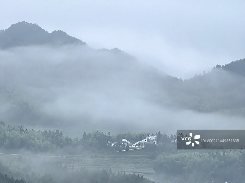 雾锁大山 浙江#景宁#大漈#图片素材