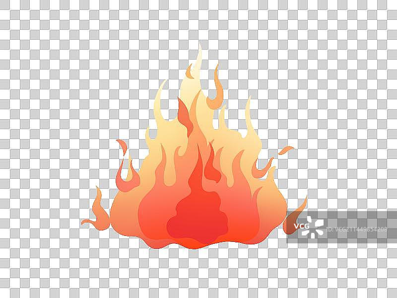 燃烧的火焰，卡通手绘免扣素材图片素材