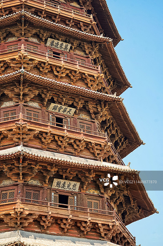 山西朔州应县木塔图片素材