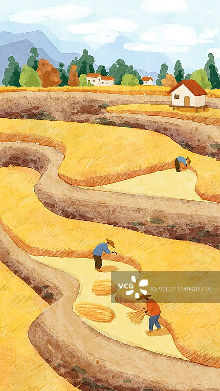 节气插画——处暑图片素材