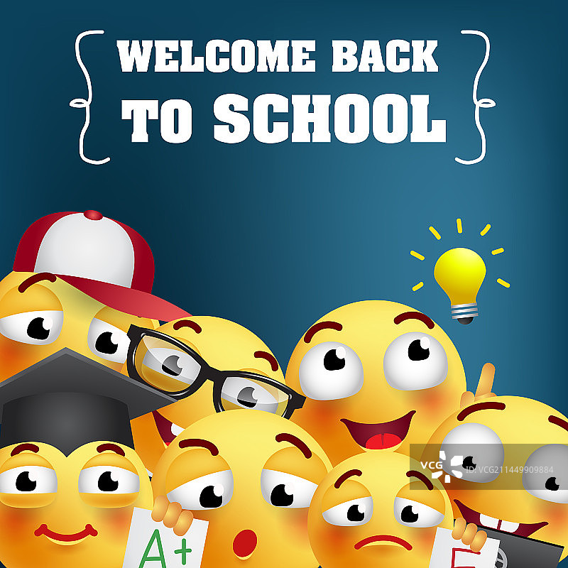 有趣的欢迎返校字样图片素材
