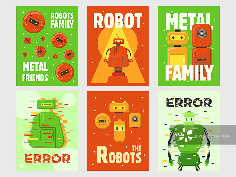 机器人宣传单套装图片素材