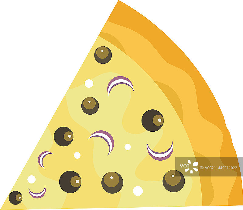 披萨切片的孤立草图图片素材