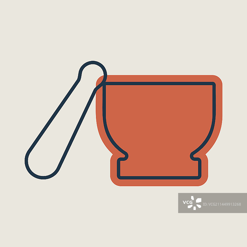 研钵和研杵图标厨房用具图片素材