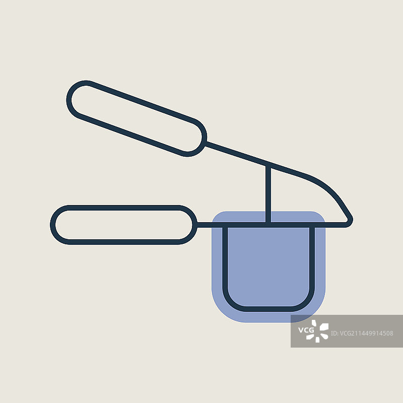 厨房用具大蒜压榨器图标图片素材