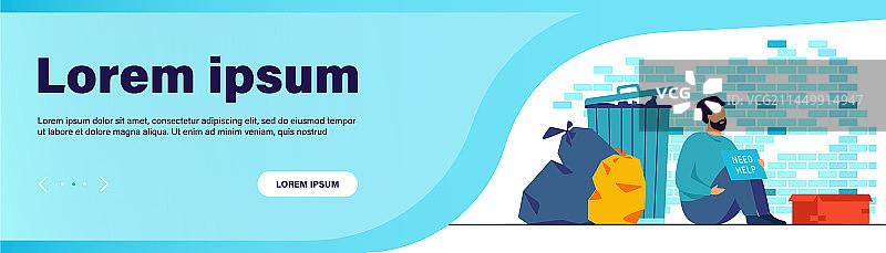 坐在地上的流浪汉图片素材