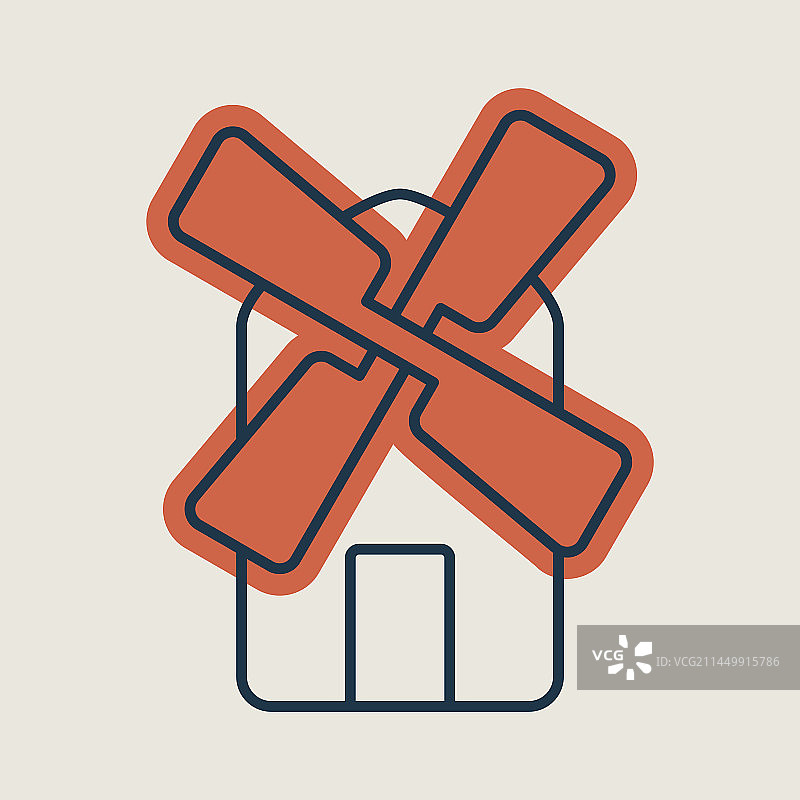 孤立的风车图标农业标志图片素材