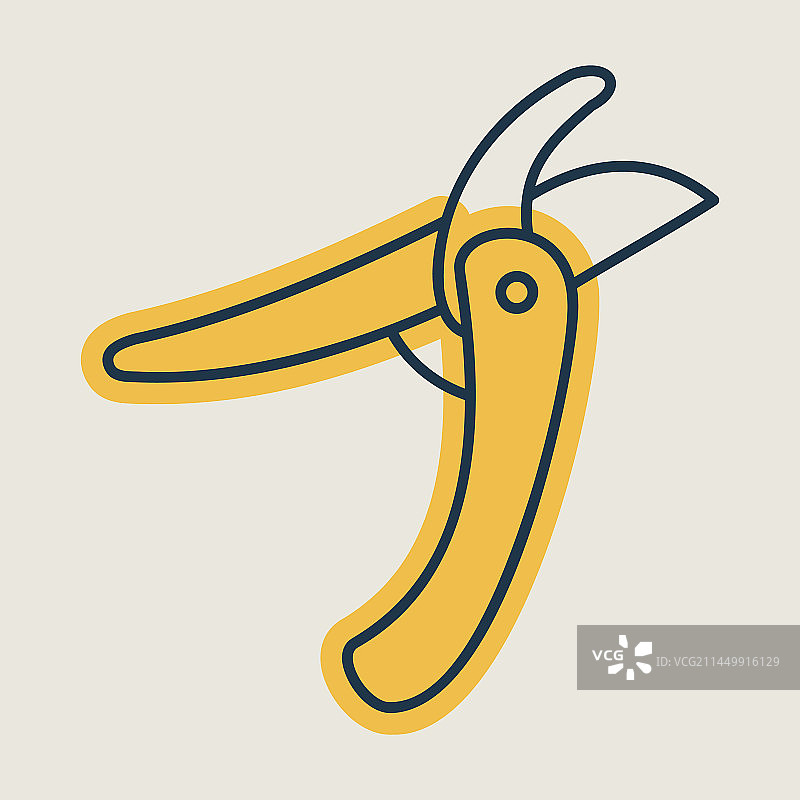 园艺修枝剪刀图标图示图片素材