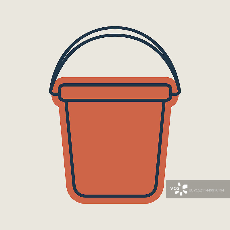 塑料花园水桶隔离图标符号图片素材