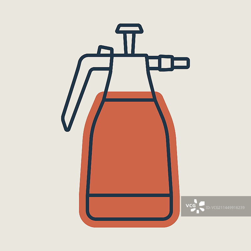 花园手动压缩喷雾器泵图标图图片素材