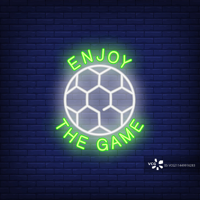 霓虹文字足球游戏，尽情享受图片素材