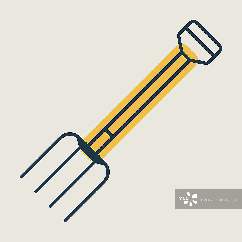 花园草叉隔离图标图形符号图片素材