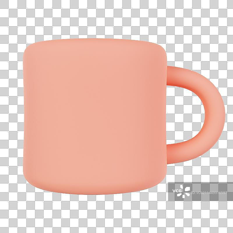 3D立体空水杯元素图片素材