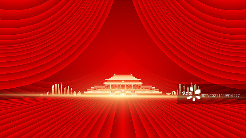 国庆插画图片素材