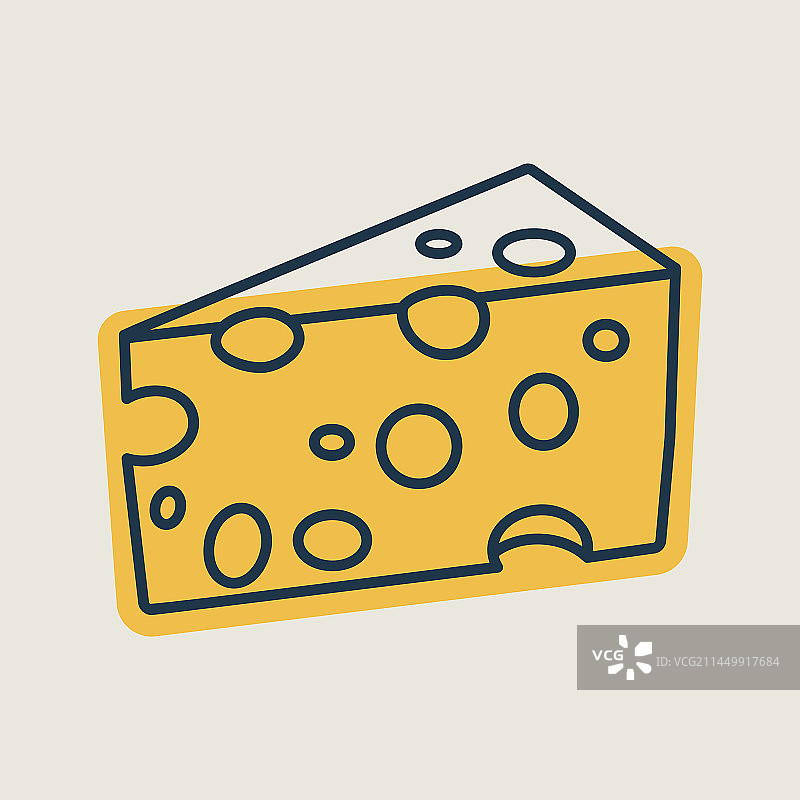 奶酪隔离图标农场动物标志图片素材