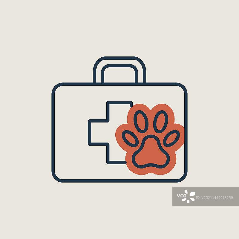 宠物急救箱孤立图标图片素材