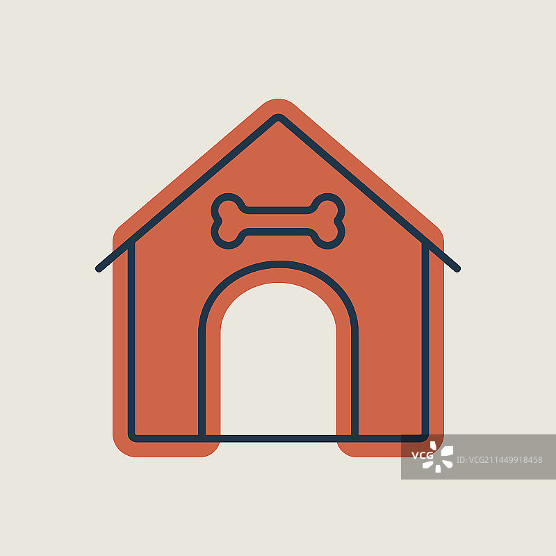 宠物狗窝隔离图标图片素材