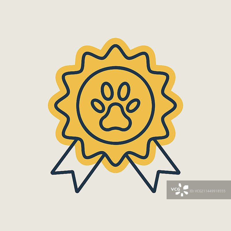 宠物奖励花结图标宠物动物标志图片素材