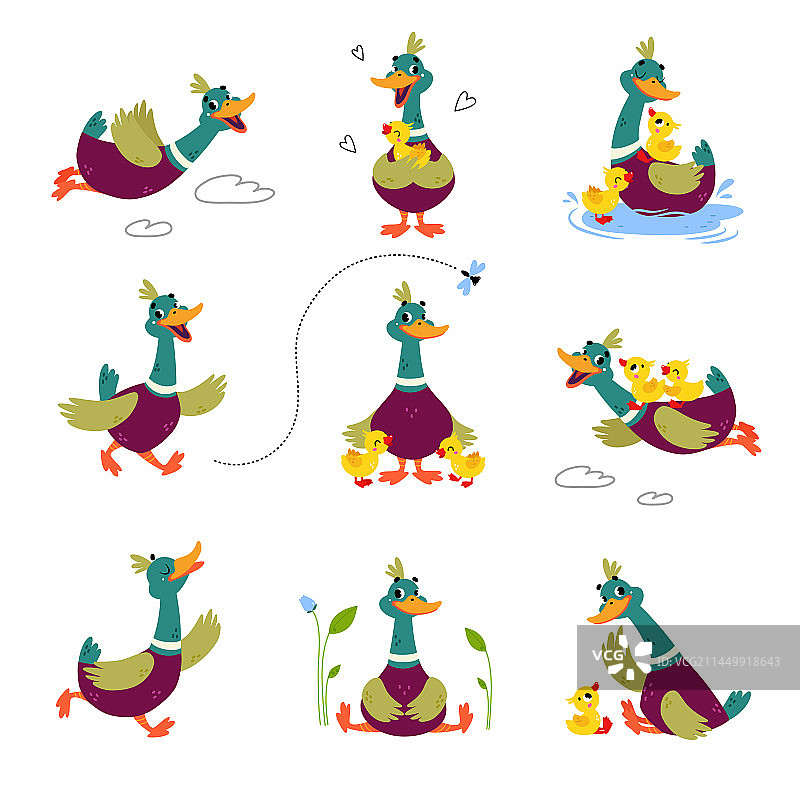 趣味小鸭角色图片素材