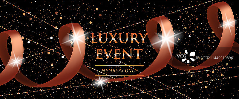 仅限会员的奢华活动优惠券模板图片素材