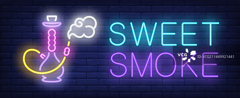 糖果色霓虹灯标志图片素材