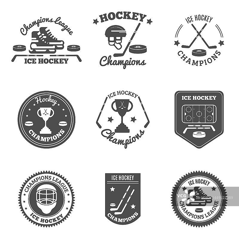 冰球标签合集图片素材